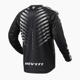 Maglia Rough, una maglia da motocross leggera e traspirante. Design rilassato, colore Nero-Bianco. Di REV'IT!.